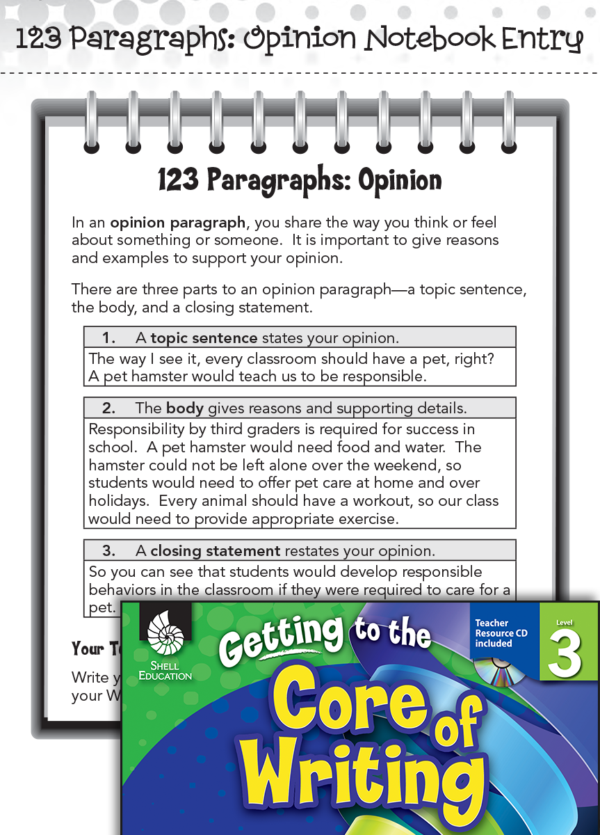 Writing Lesson Opinion Paragraphs Level 3 Teachers 