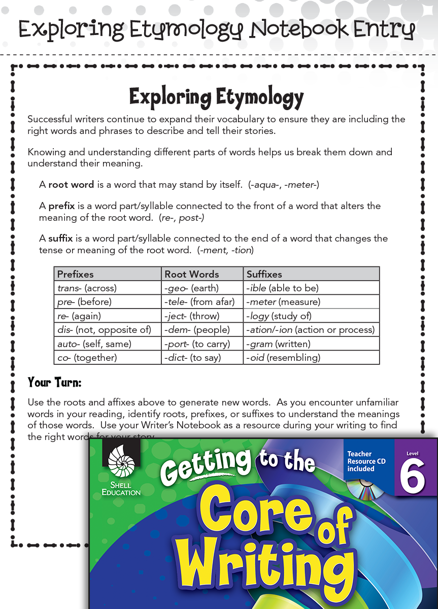Writing Lesson: Exploring Etymology Level 6 | Teachers - Classroom