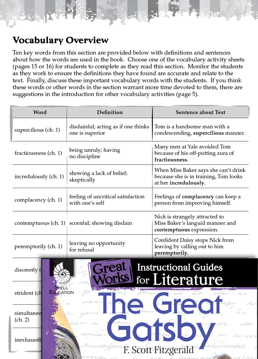 The Great Gatsby Vocabulary Activities | Teachers - Classroom Resources