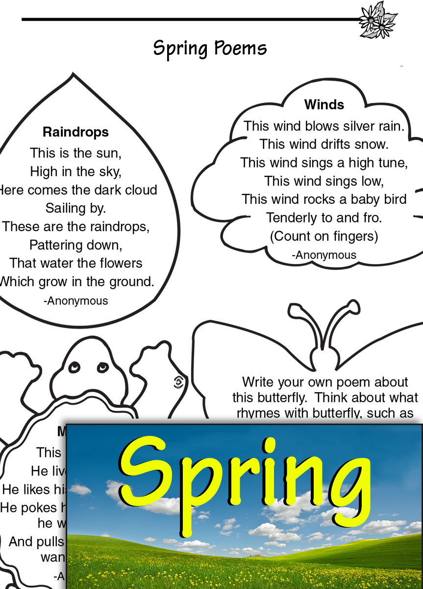 Springtime Activities: Coloring Book and Poems | Teachers - Classroom ...