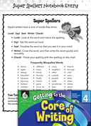 Writing Lesson: Super Spellers Level 4