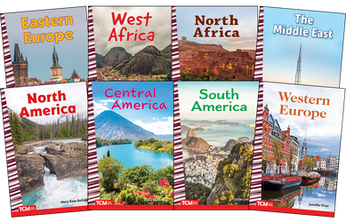 Explore The World:  The Americas, Europe, Africa and The Middle East: Social Studies Readers 8-Book Set