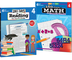 180 Days™: Reading & Math for Grade 4: 2-Book Set