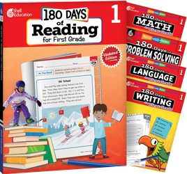 180 Days™: Reading, Math, Language, Writing, & Problem Solving for Grade 1:  5-Book Set