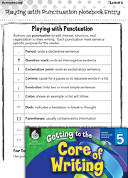 Writing Lesson: Playing with Punctuation Level 5