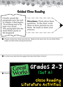 Close Reading Literature Activities Set A: Grades 2-3