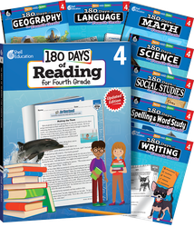 180 Days Bundle Grade 4: 8-Book Set