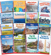 Around the United States Social Studies Readers 16-Book Set