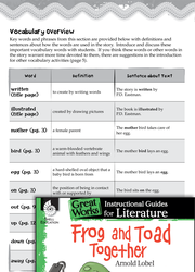 Frog and Toad Together Vocabulary Activities